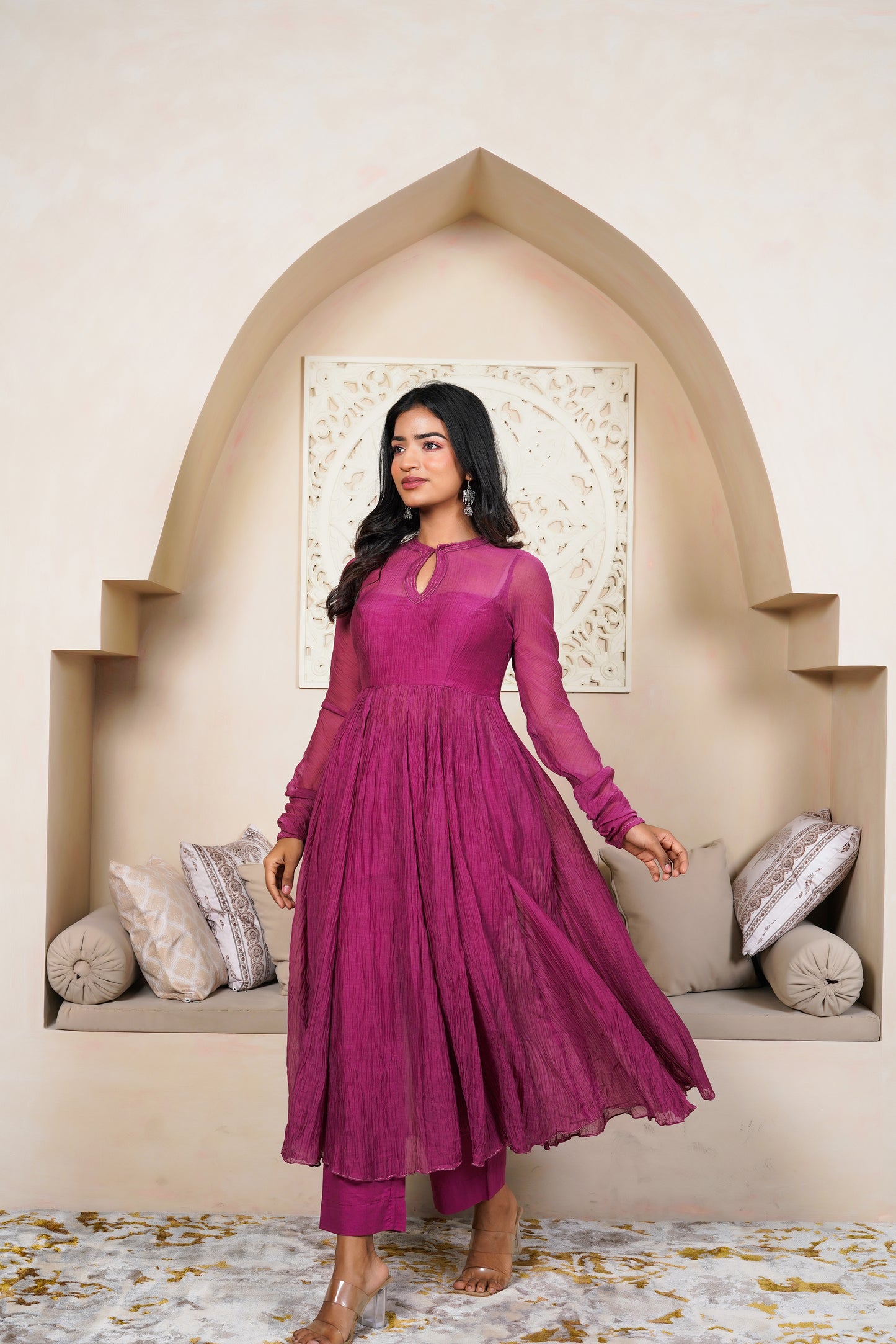Raspberry Kurta Set