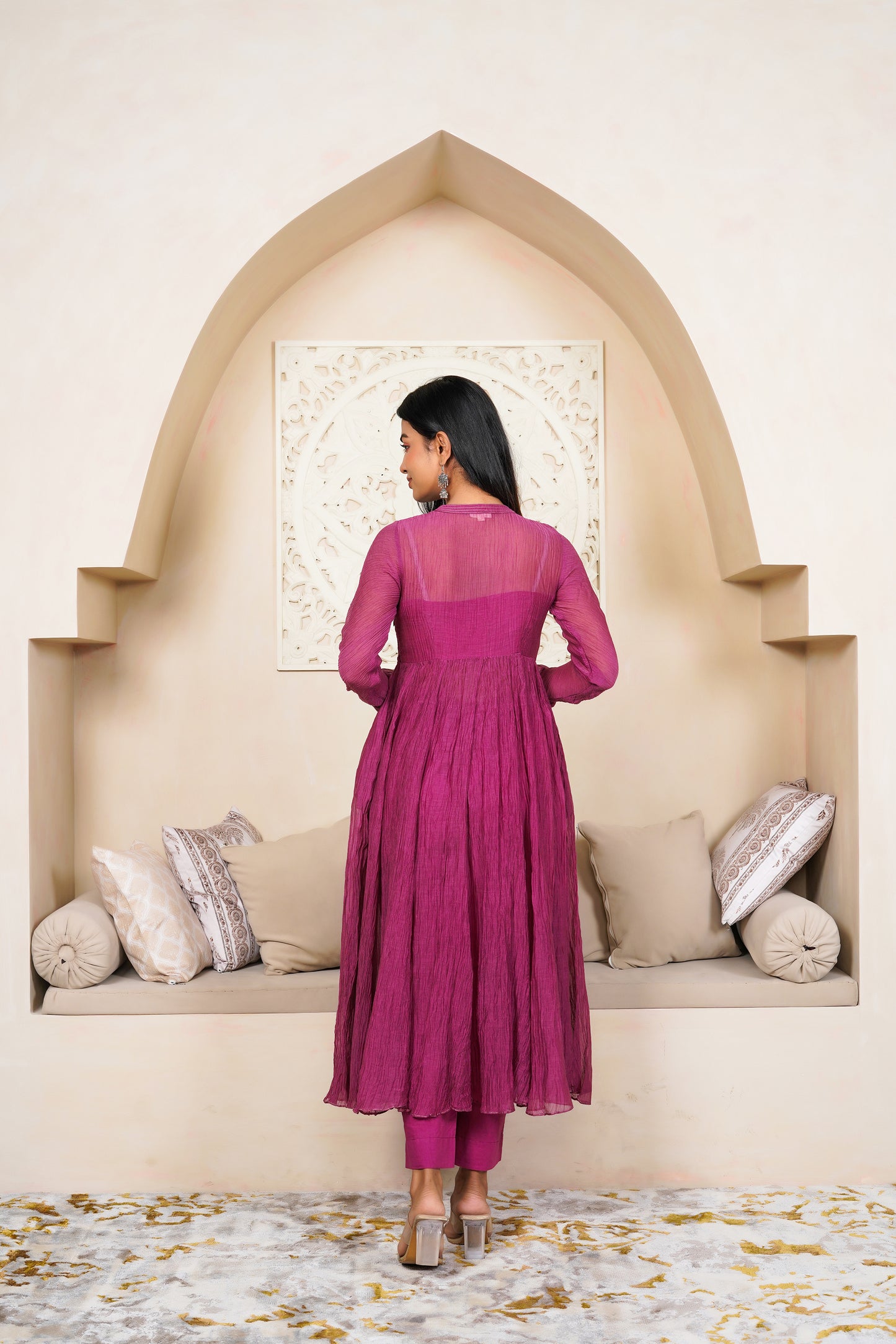 Raspberry Kurta Set