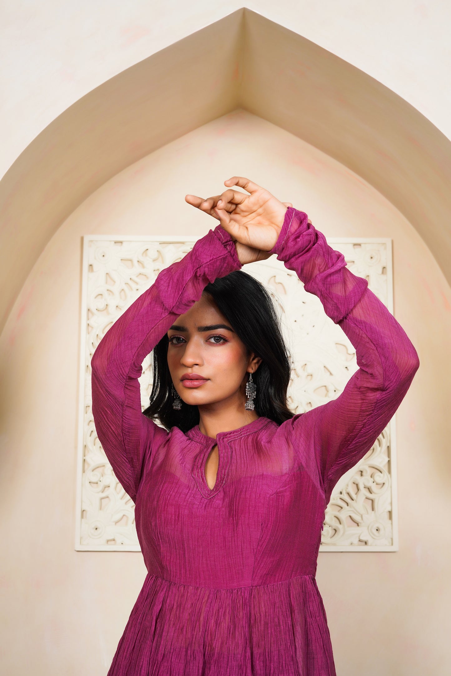 Raspberry Kurta Set