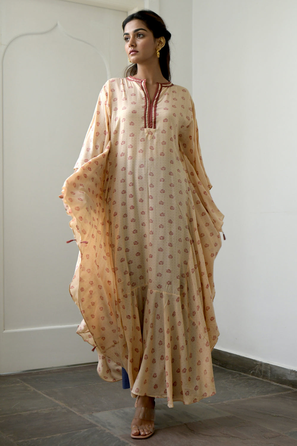 Salmon & Peach Kaftan