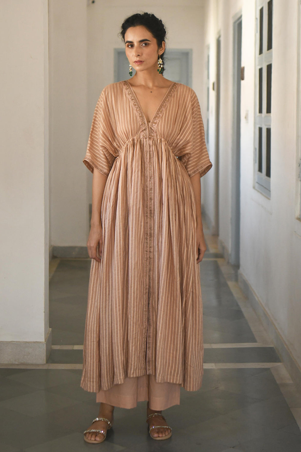 Ivory & Gold Kaftan Set - (set of 2)