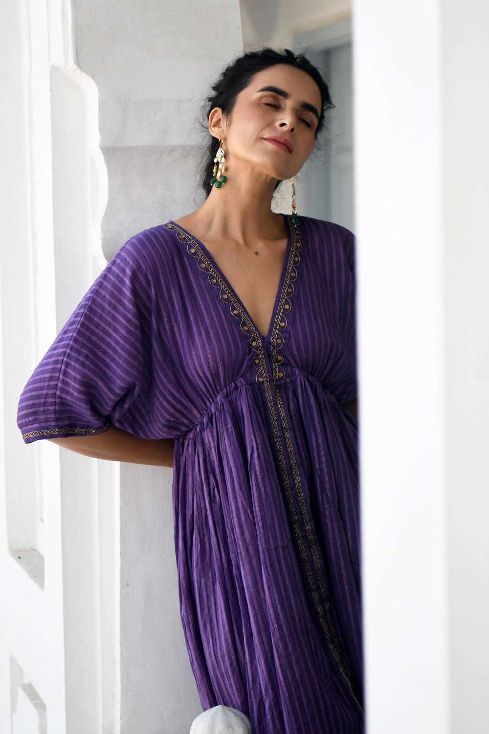 Dazzling Violet Kaftan Set (set of 2)