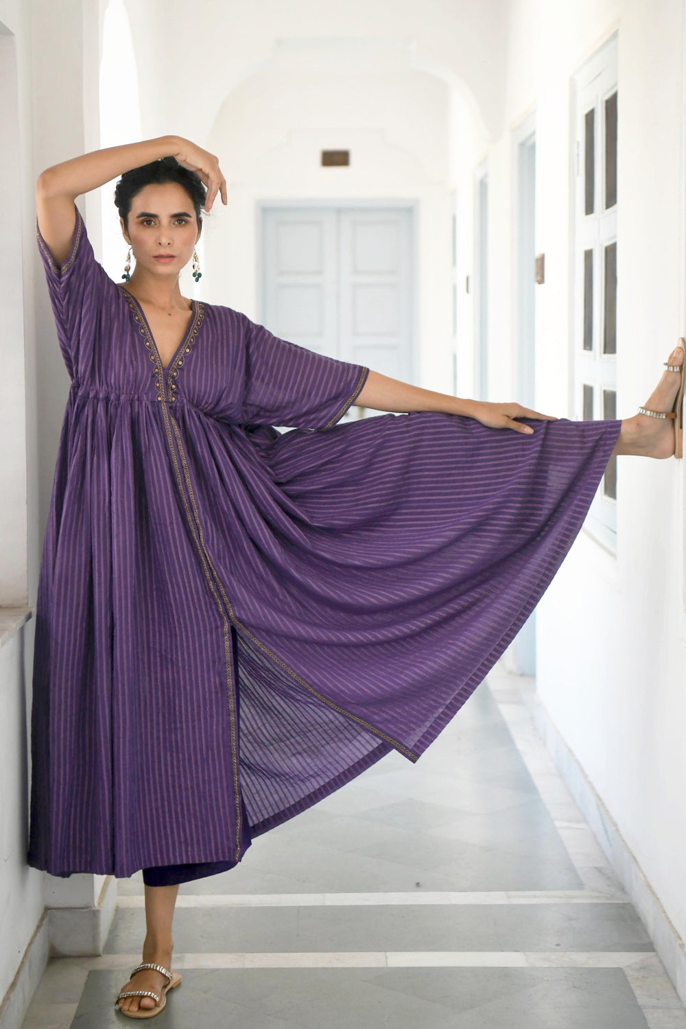 Dazzling Violet Kaftan Set (set of 2)