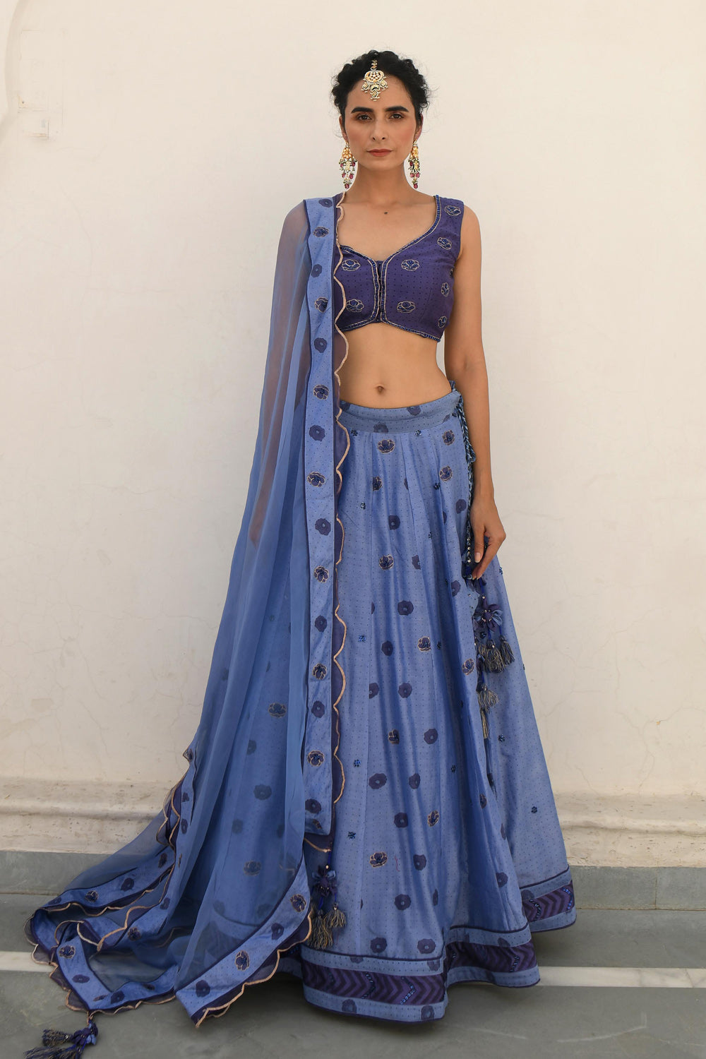 Midnight Blue Lehenga Set (set of 3)
