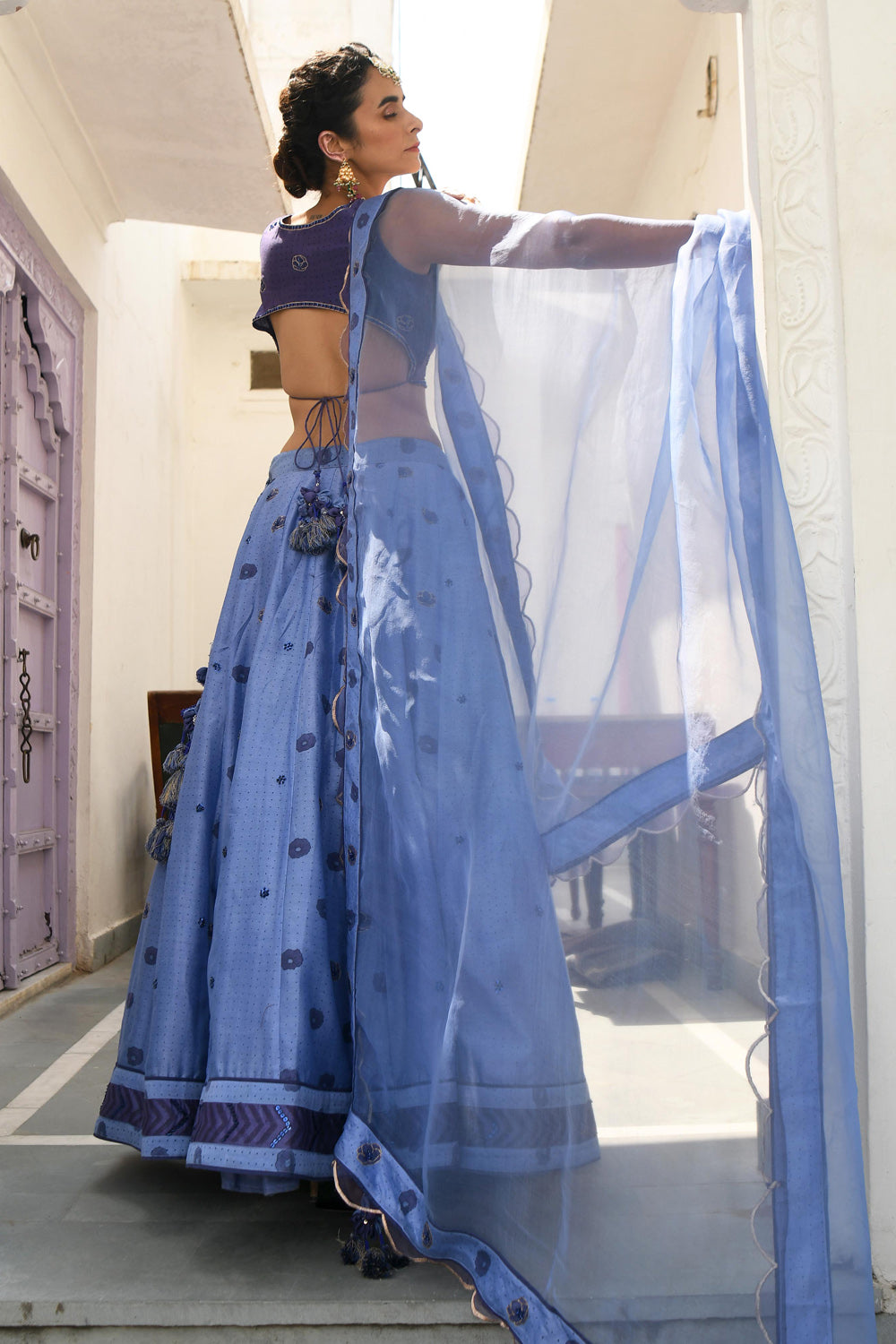 Midnight Blue Lehenga Set (set of 3)