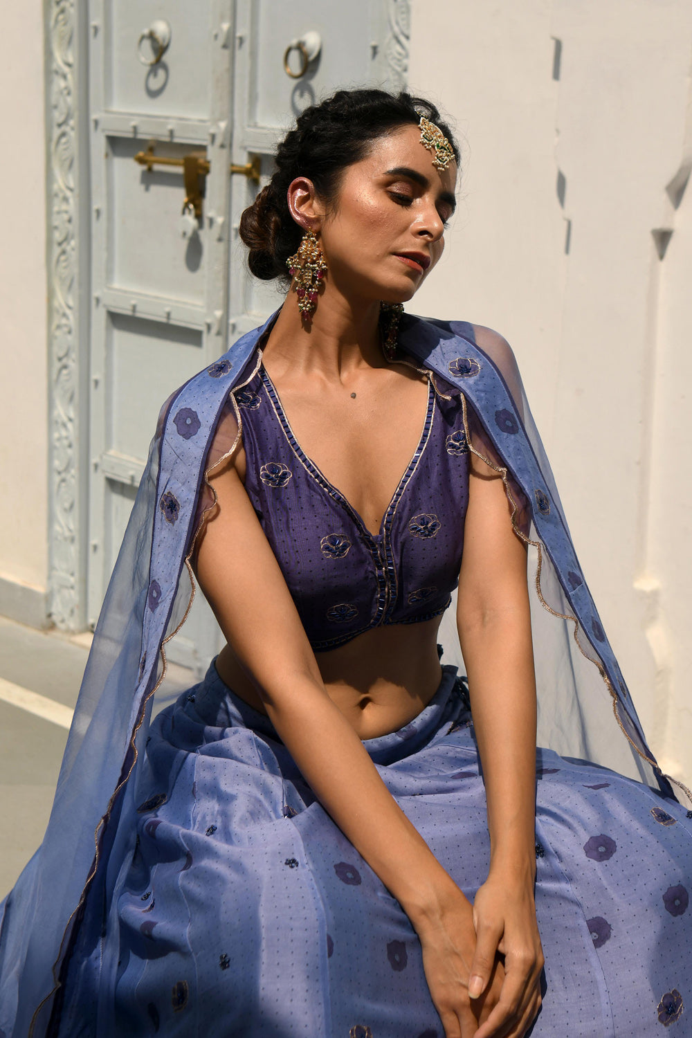 Midnight Blue Lehenga Set (set of 3)