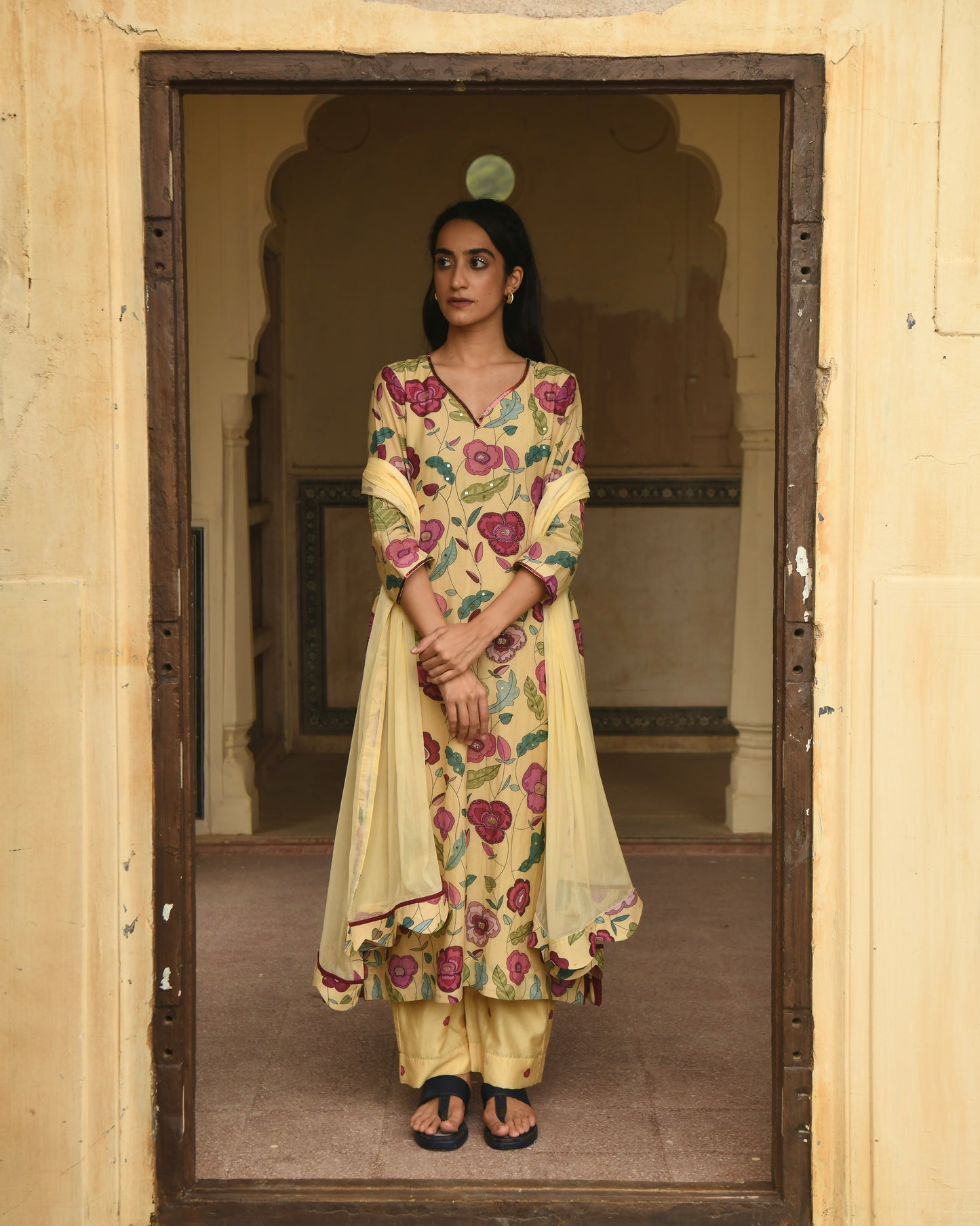 Corn Yellow Kurta Set