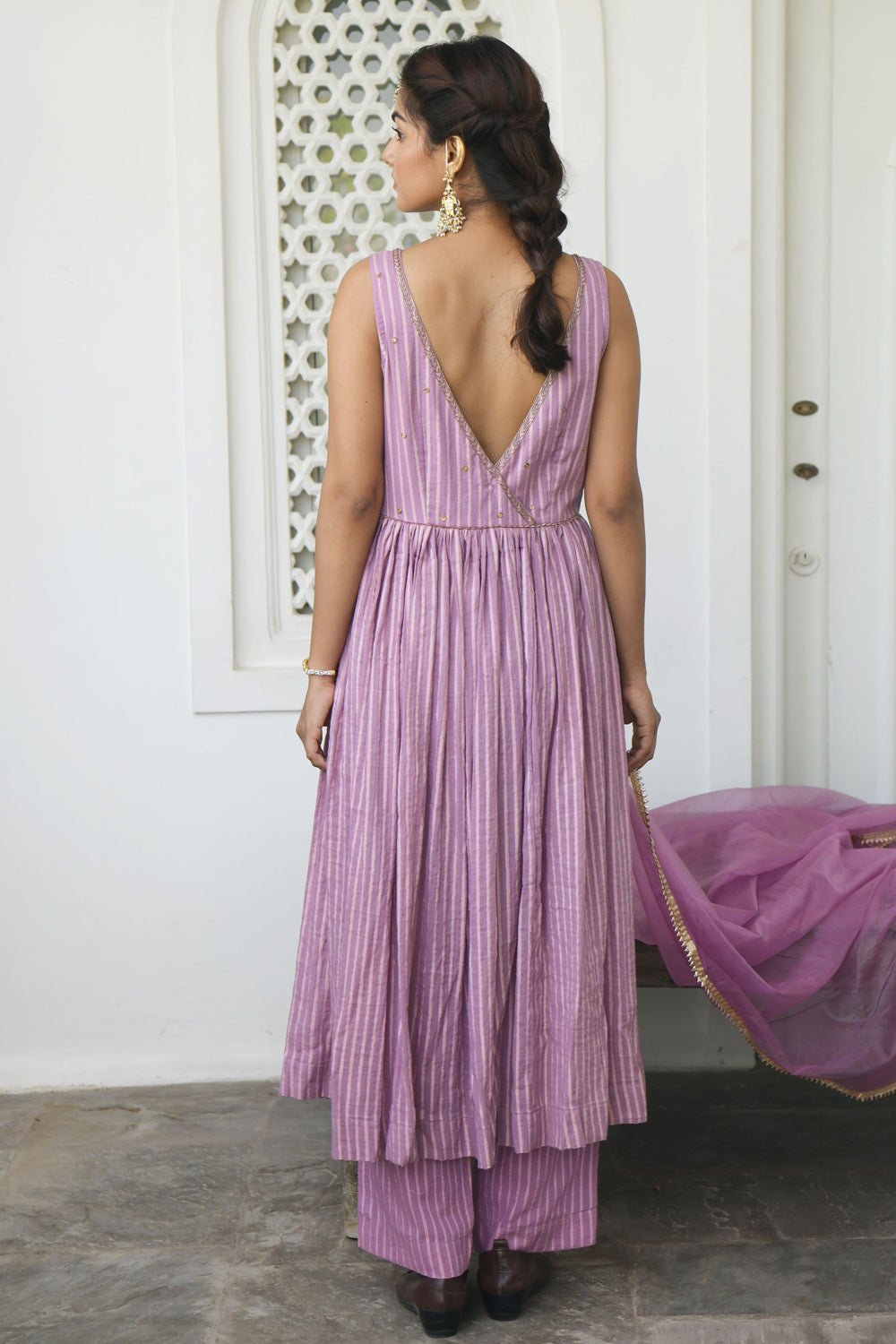 Lavender Spring Kurta Set (set of 3)