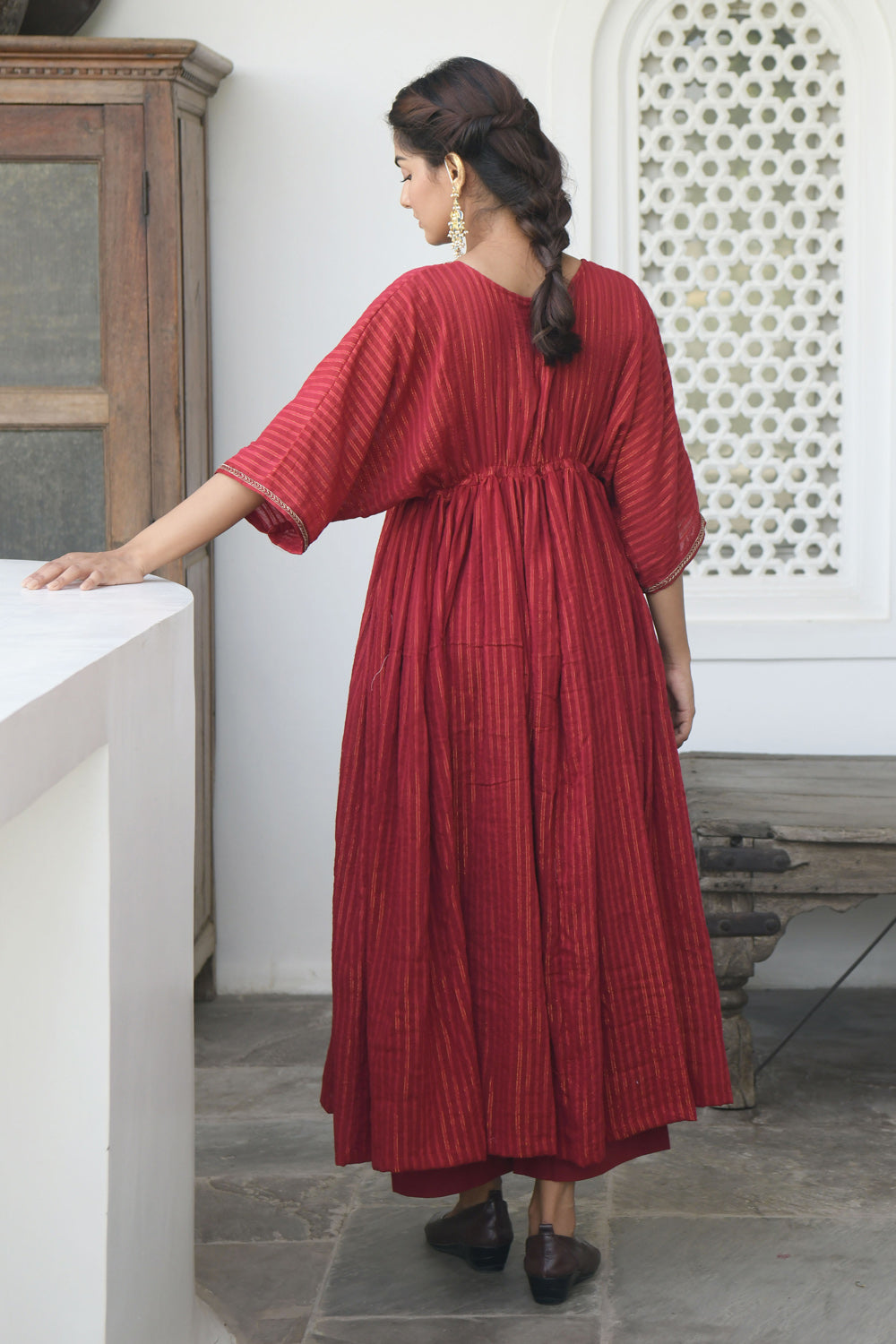 Barn Red Kaftan Set (set of 2)