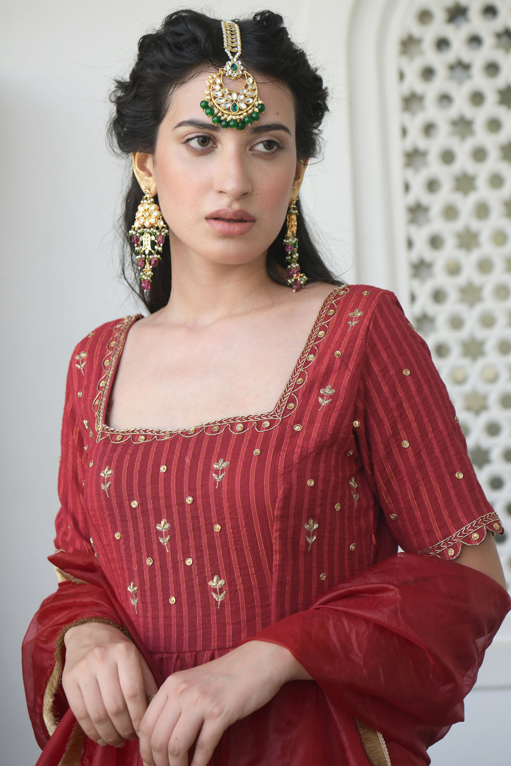Cherry Sangria Kurta Set (set of 3)