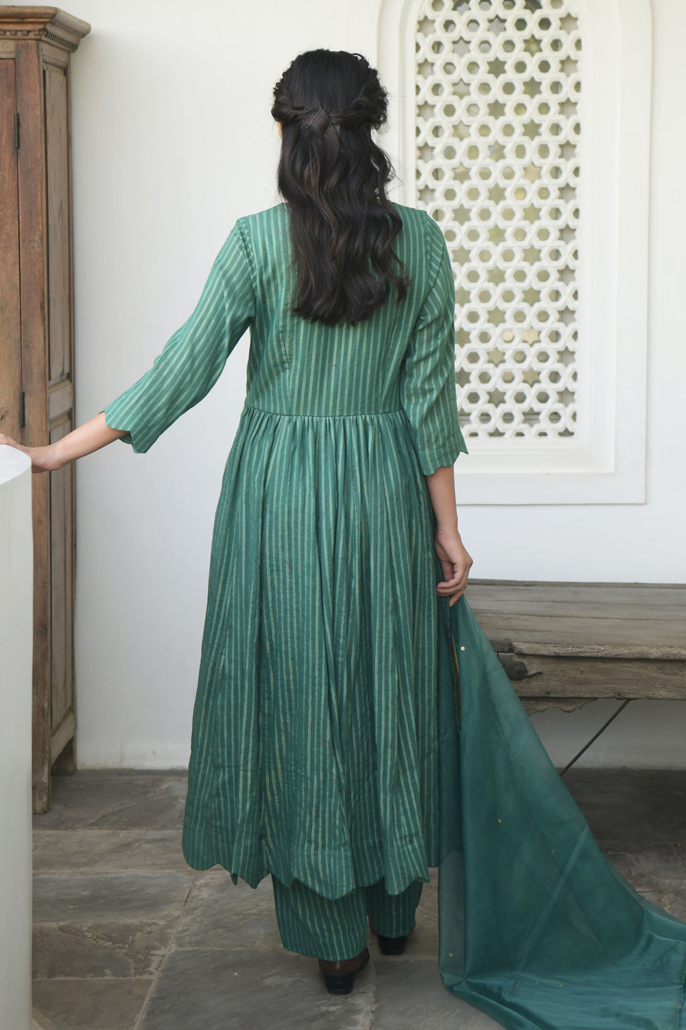 Golden Pine Kurta Set (set of 3)
