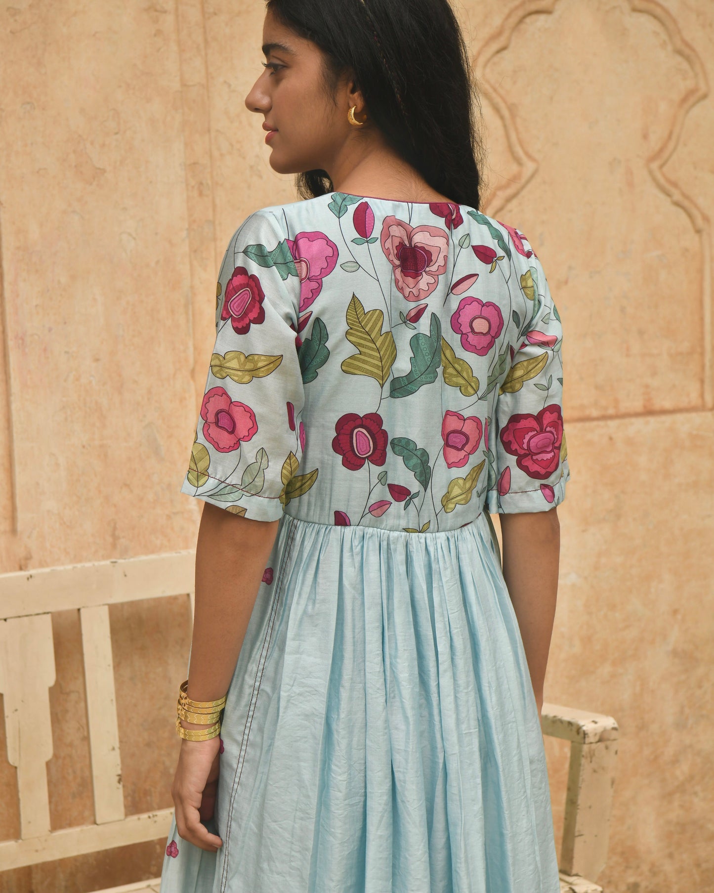 Blue Daisy Kurta Set