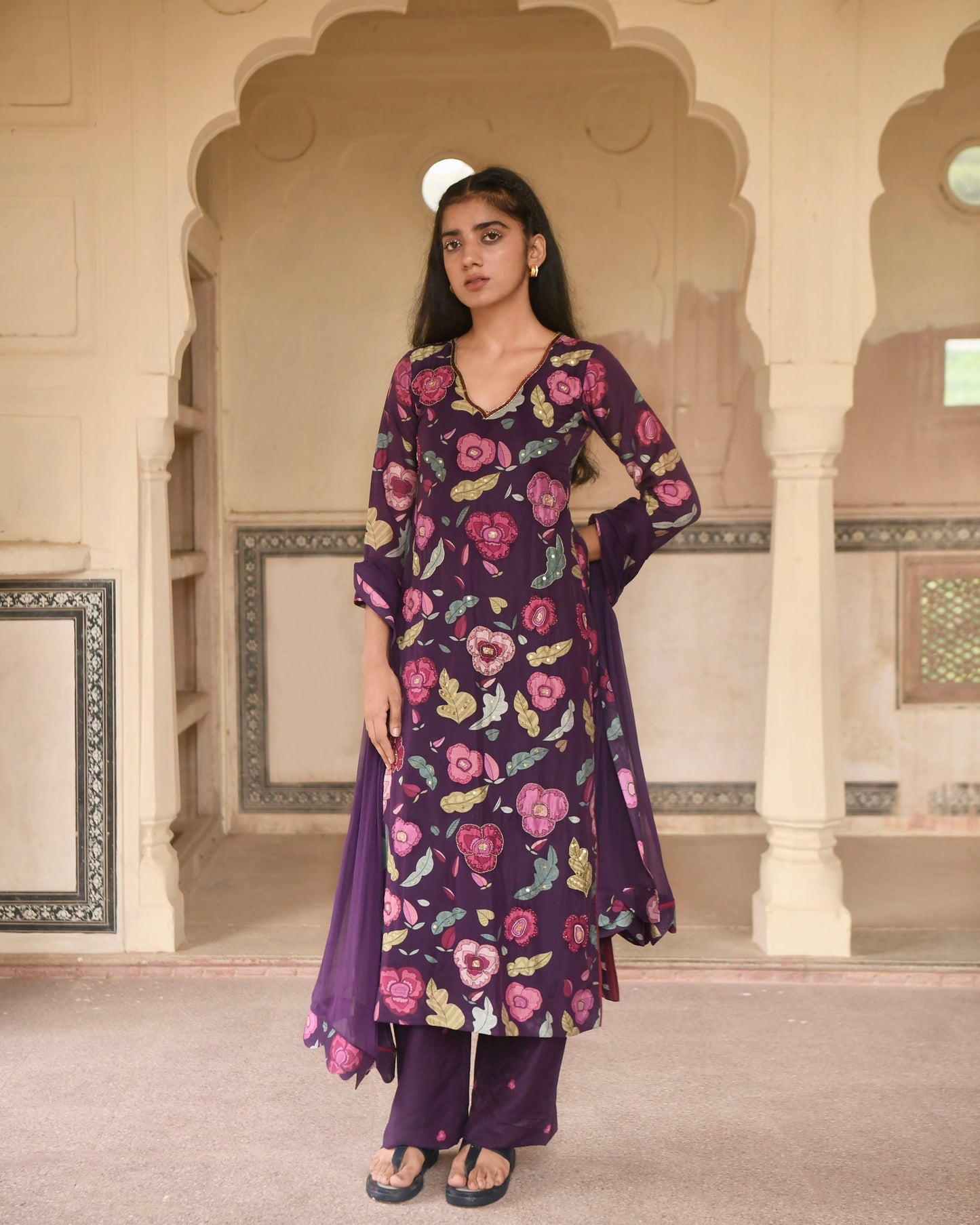 Orchid Wine Kurta Set