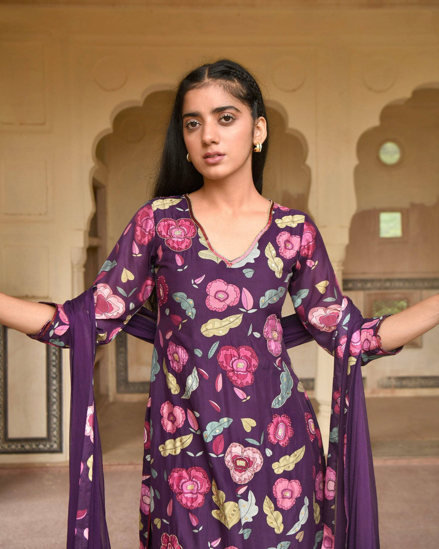 Orchid Wine Kurta Set