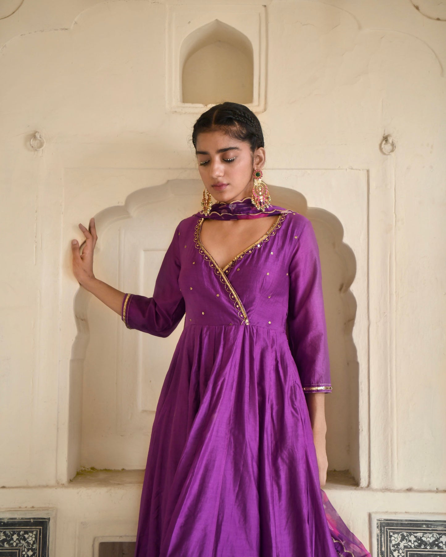Russian Violet Kurta Set