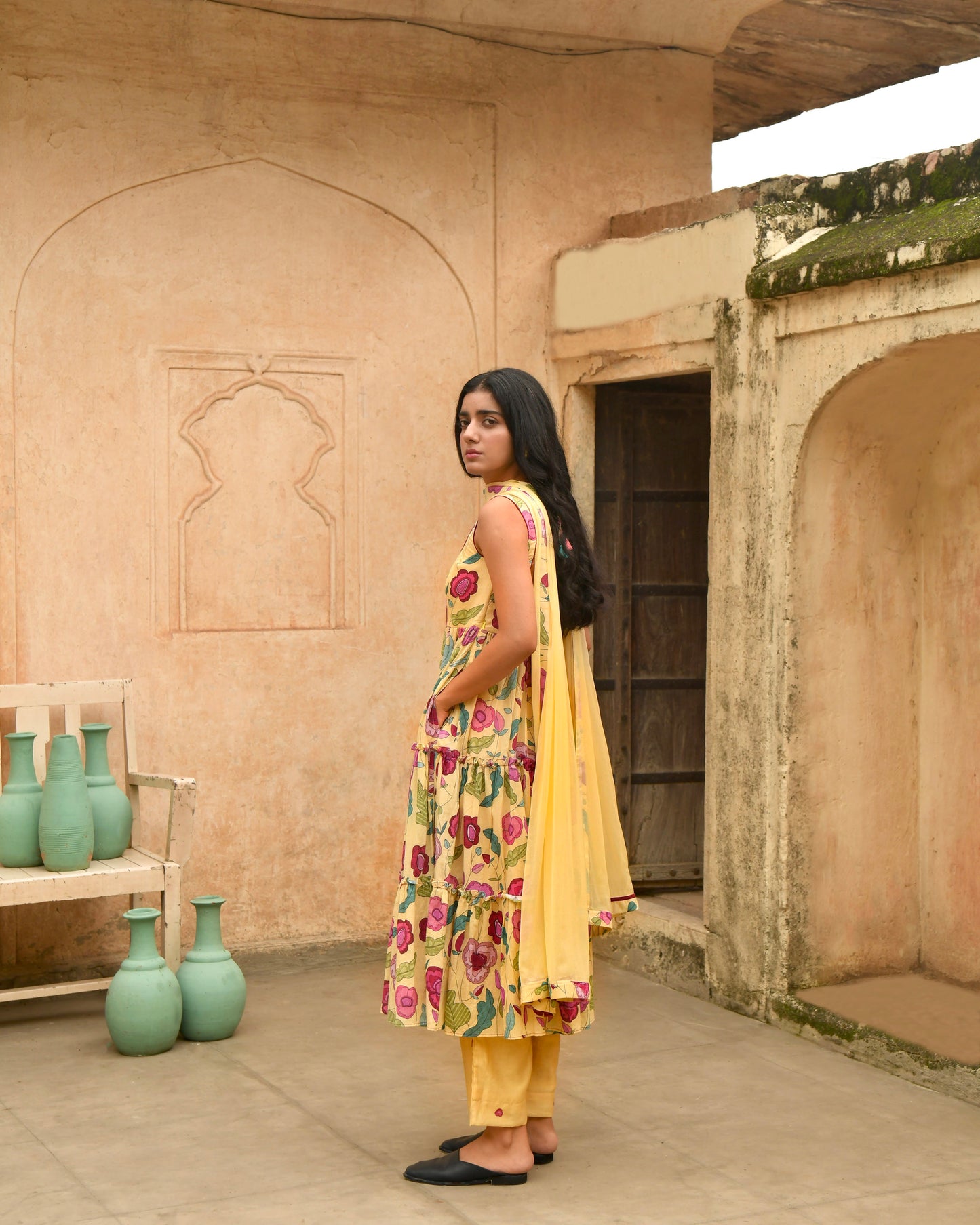 Grapefruit Kurta Set