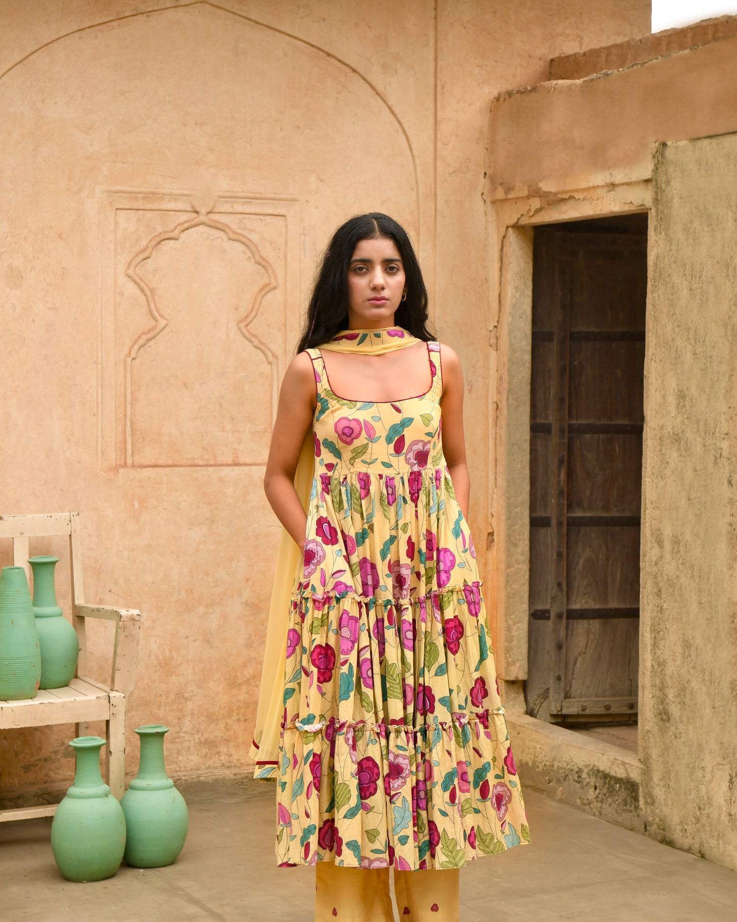 Grapefruit Kurta Set