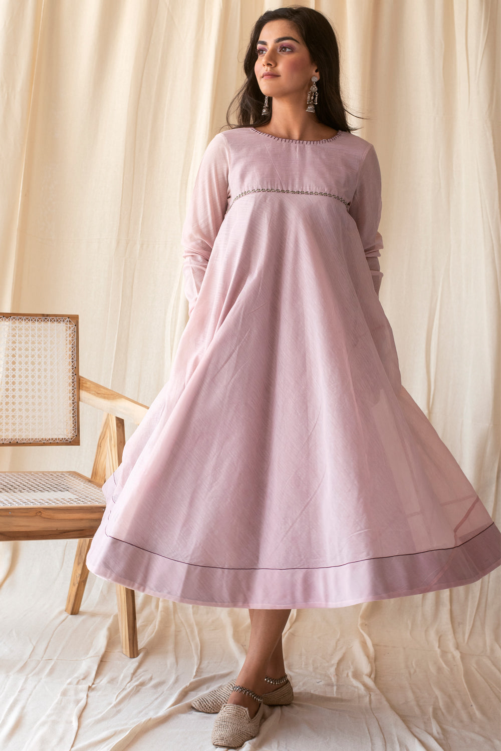 Plum Bias Cut Dress