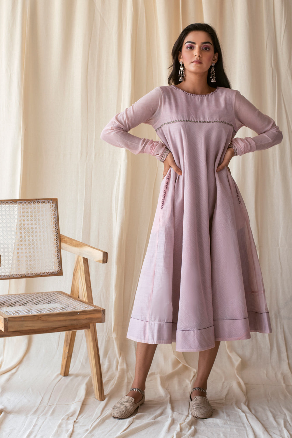 Plum Bias Cut Dress