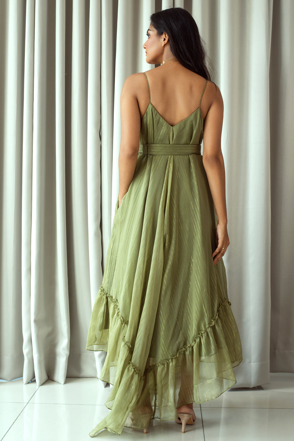 Olive green dress