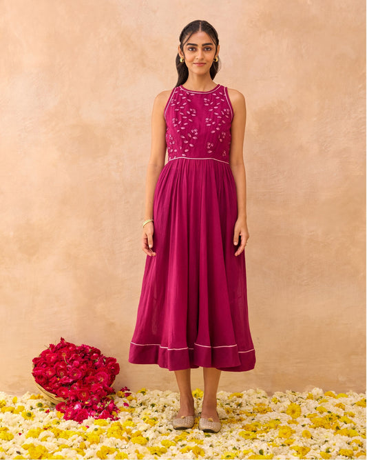 Magenta Meadow Dress