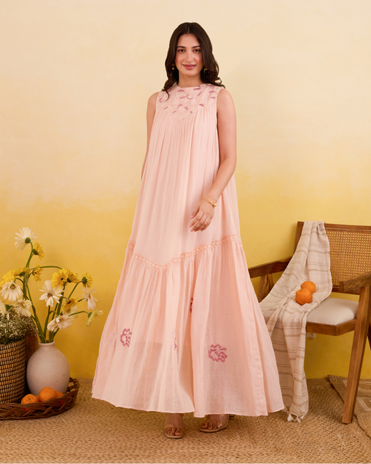 Apricot Bloom Dress