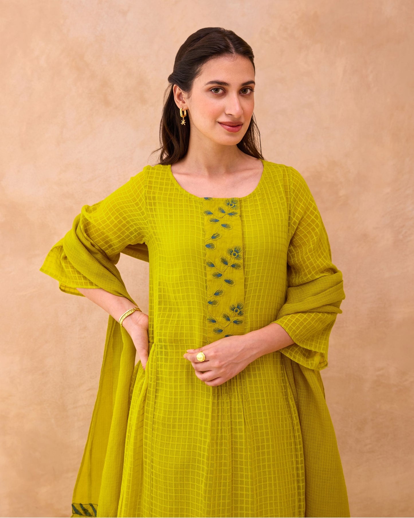 Amber Bloom Kurta Set
