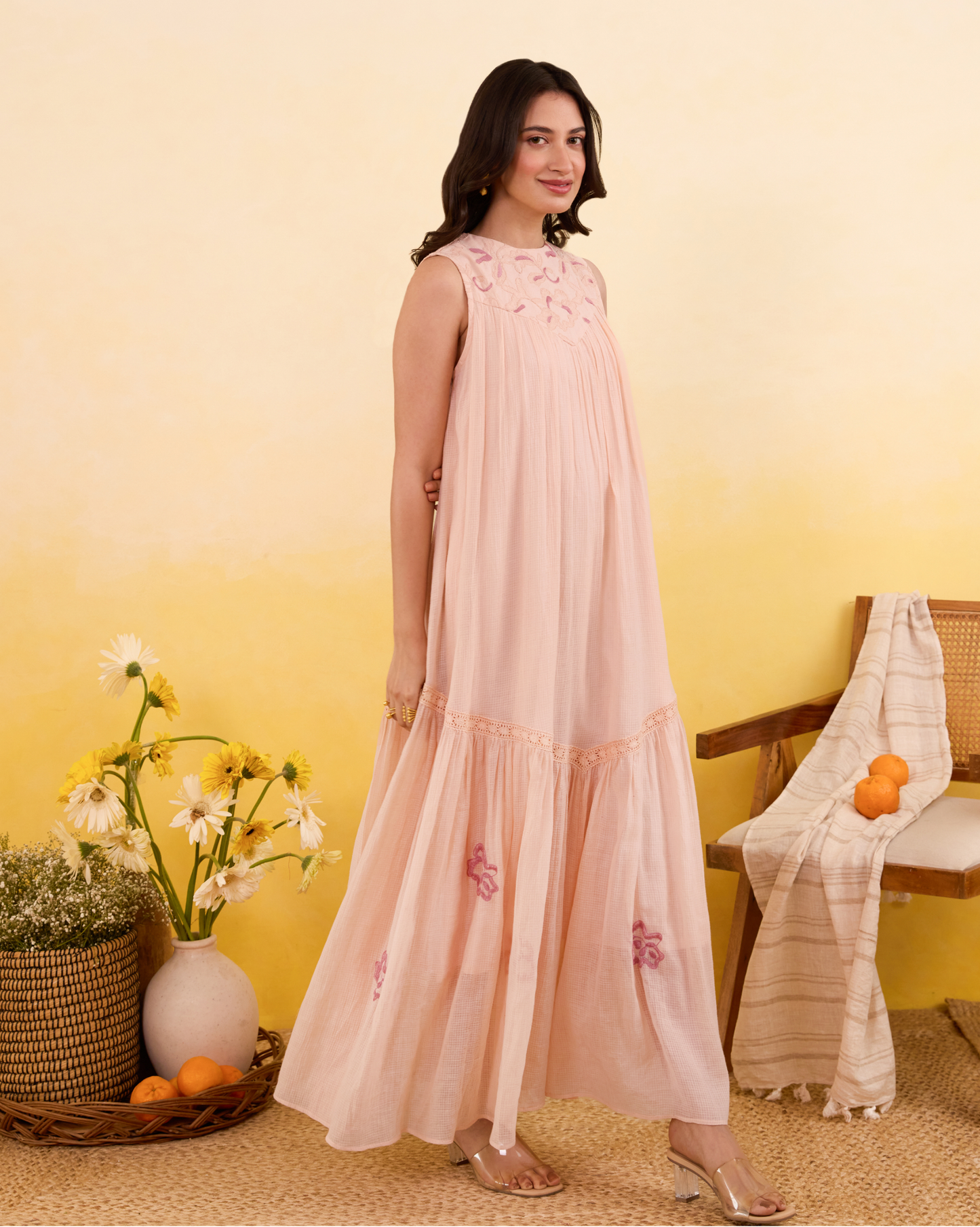 Apricot Bloom Dress
