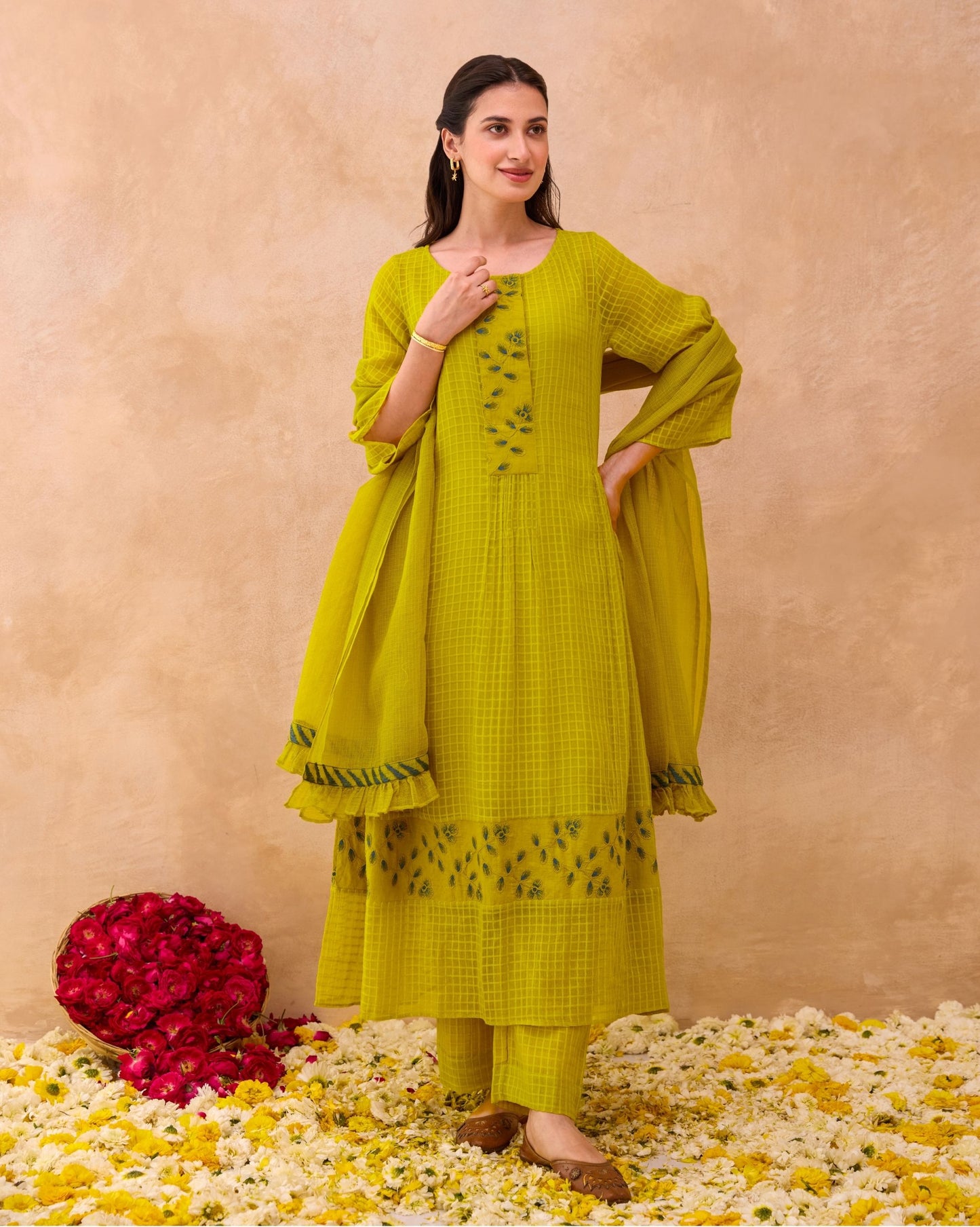 Amber Bloom Kurta Set