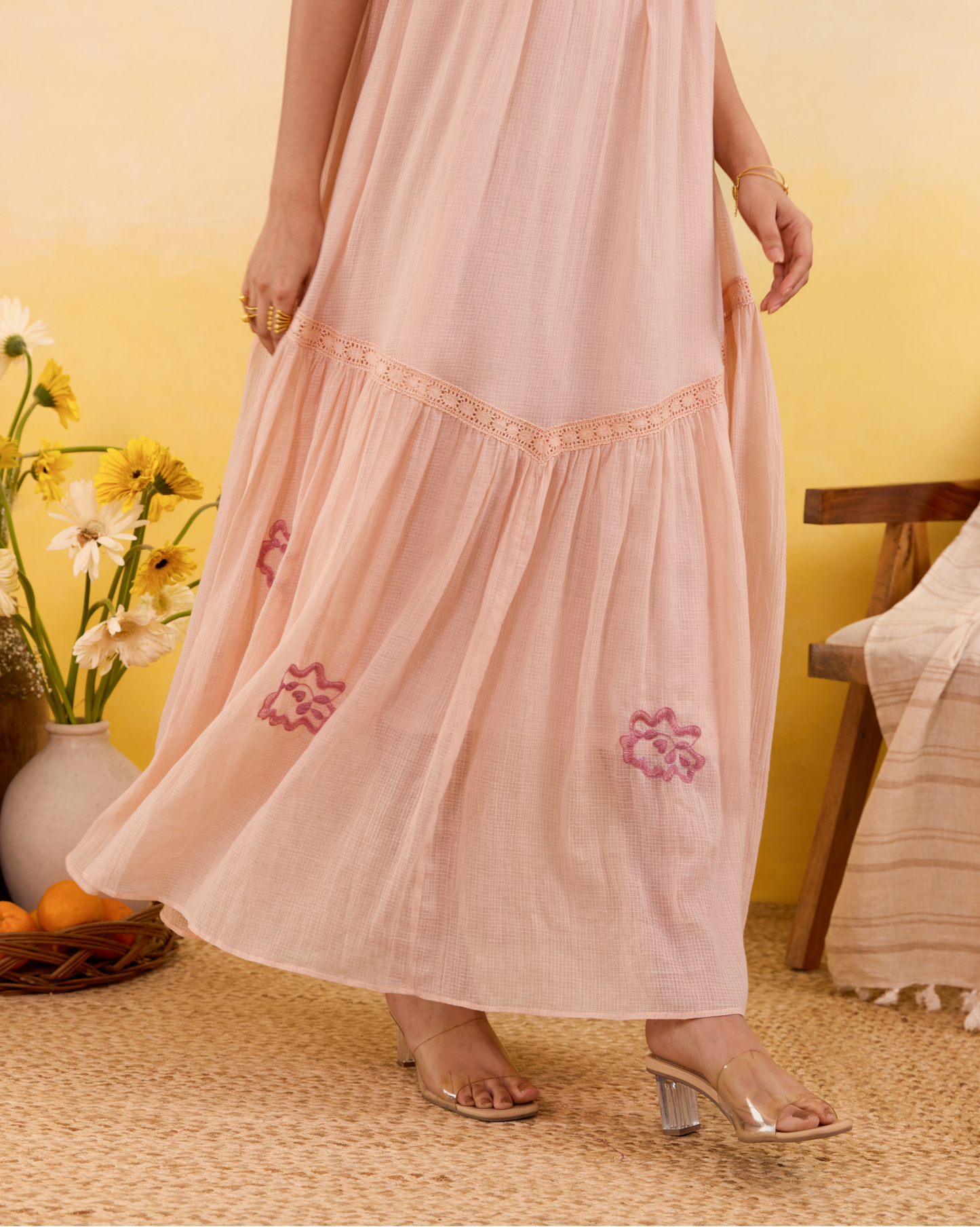 Apricot Bloom Dress