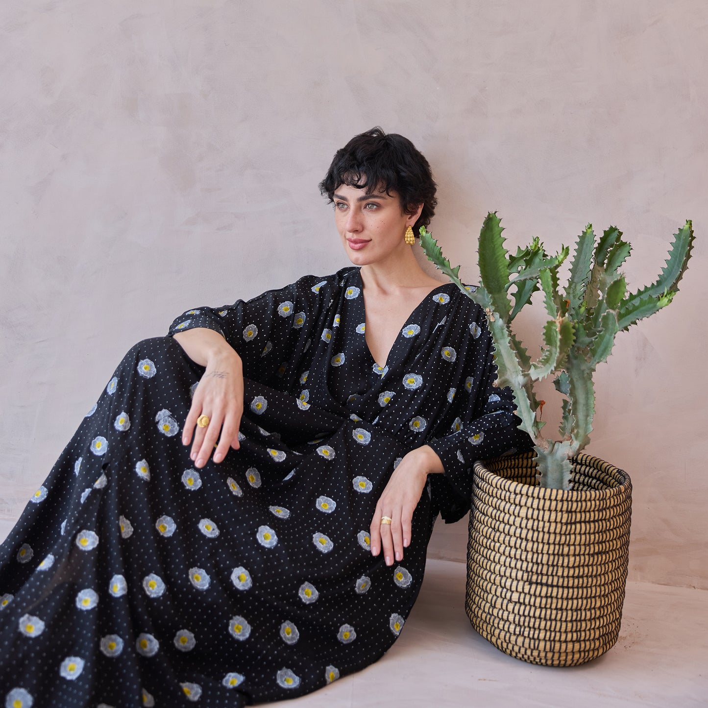 Daisy Drift Kaftan Dress