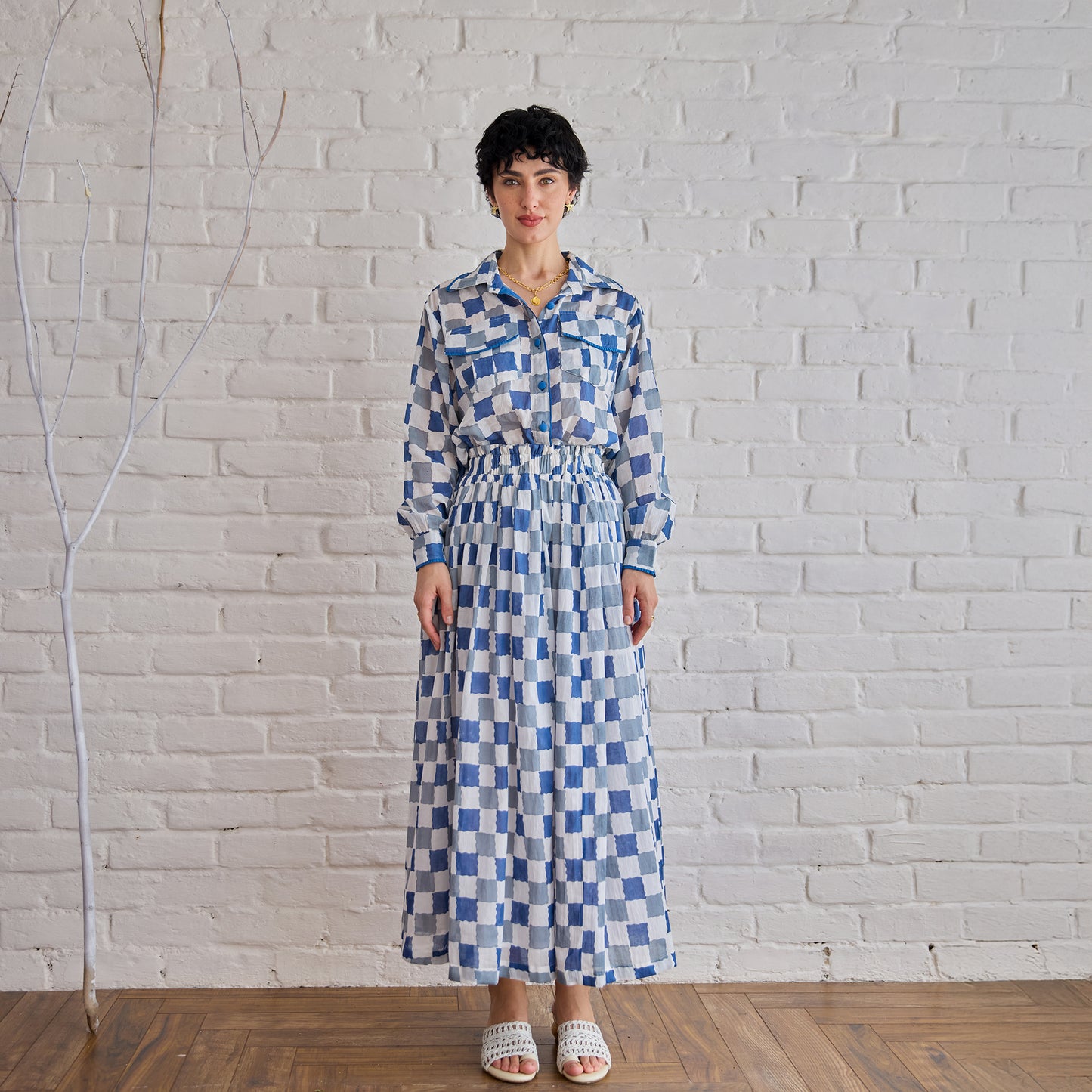 Blue Pixel Skirt
