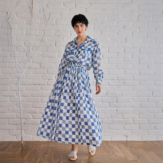 Blue Pixel Skirt