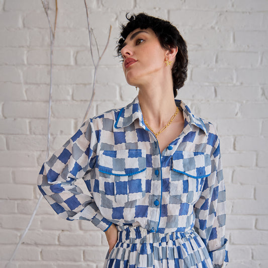 Blue Pixel Shirt