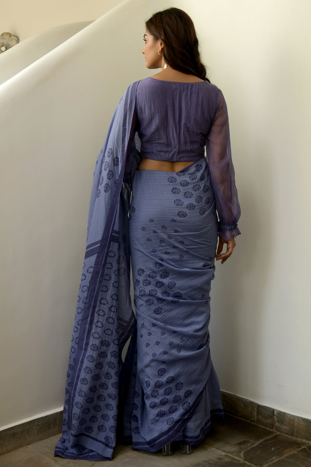 Icy Marine (Saree with Blouse)